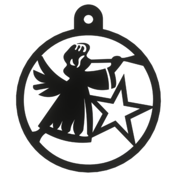 CZARNA BOMBKA ANIOŁEK ANIOŁ NA CHOINKĘ OZDOBY ŚWIĄTECZNE BOŻE NARODZENIE DECOR