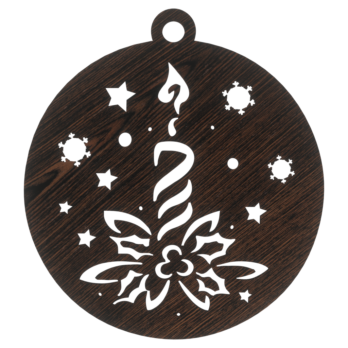 DĄB WENGE BOMBKA ŚWIECA NA CHOINKĘ OZDOBY ŚWIĄTECZNE BOŻE NARODZENIE DECOR