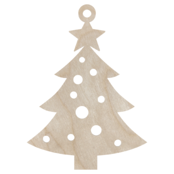 DREWNIANA BOMBKA CHOINKA Z BOMBECZKAMI NA CHOINKĘ OZDOBY ŚWIĄTECZNE BOŻE NARODZENIE DECOR