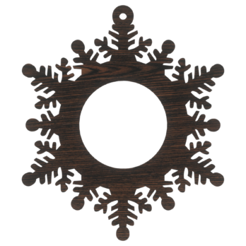 DĄB WENGE BOMBKA ŚNIEŻYNKA NA CHOINKĘ OZDOBY ŚWIĄTECZNE BOŻE NARODZENIE DECOR