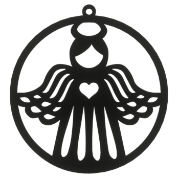 CZARNA BOMBKA ANIOŁEK ANIOŁ NA CHOINKĘ OZDOBY ŚWIĄTECZNE BOŻE NARODZENIE DECOR