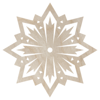 DREWNIANA BOMBKA ŚNIEŻYNKA NA CHOINKĘ OZDOBY ŚWIĄTECZNE BOŻE NARODZENIE DECOR