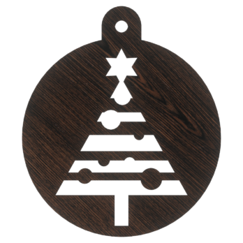 DĄB WENGE BOMBKA CHOINKA NA CHOINKĘ OZDOBY ŚWIĄTECZNE BOŻE NARODZENIE DECOR