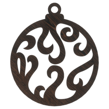 DĄB WENGE BOMBKA AŻUROWA PŁOMIEŃ NA CHOINKĘ OZDOBY ŚWIĄTECZNE BOŻE NARODZENIE DECOR