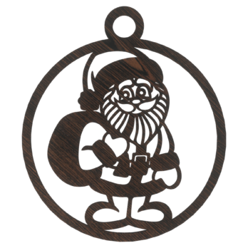 DĄB WENGE BOMBKA MIKOŁAJ NA CHOINKĘ OZDOBY ŚWIĄTECZNE BOŻE NARODZENIE DECOR