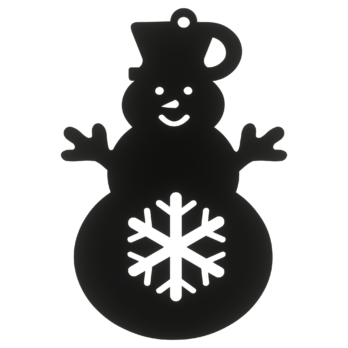 CZARNA BOMBKA BAŁWAN BAŁWANEK ŚNIEŻYNKA NA CHOINKĘ OZDOBY ŚWIĄTECZNE BOŻE NARODZENIE