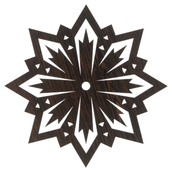 DĄB WENGE BOMBKA ŚNIEŻYNKA NA CHOINKĘ OZDOBY ŚWIĄTECZNE BOŻE NARODZENIE DECOR