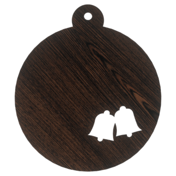 DĄB WENGE BOMBKA DZWONECZKI NA CHOINKĘ OZDOBY ŚWIĄTECZNE BOŻE NARODZENIE DECOR
