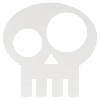 BIAŁA CZASZKA HALLOWEEN OZDOBA ZAWIESZKA NA ŚCIANĘ DRZWI OKNO