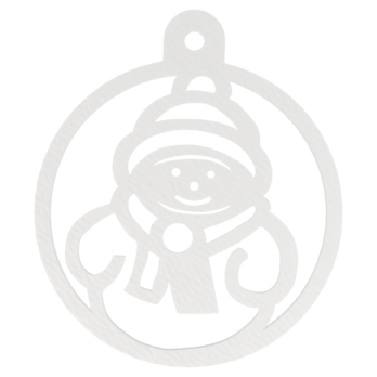 BIAŁA BOMBKA BAŁWANEK NA CHOINKĘ OZDOBY ŚWIĄTECZNE BOŻE NARODZENIE DECOR