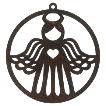 DĄB WENGE BOMBKA ANIOŁEK ANIOŁ NA CHOINKĘ OZDOBY ŚWIĄTECZNE BOŻE NARODZENIE DECOR