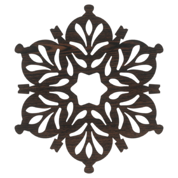 DĄB WENGE BOMBKA ŚNIEŻYNKA NA CHOINKĘ OZDOBY ŚWIĄTECZNE BOŻE NARODZENIE DECOR