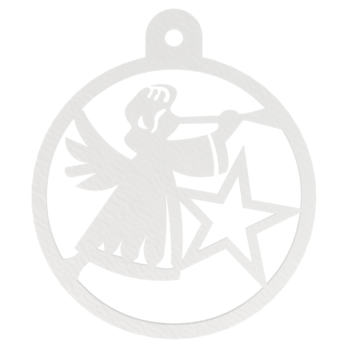 BIAŁA BOMBKA ANIOŁEK ANIOŁ NA CHOINKĘ OZDOBY ŚWIĄTECZNE BOŻE NARODZENIE DECOR