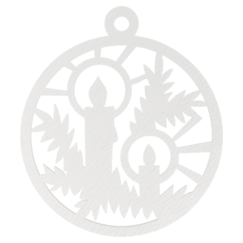 BIAŁA BOMBKA ŚWIECZKI NA CHOINKĘ OZDOBY ŚWIĄTECZNE BOŻE NARODZENIE DECOR