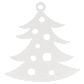 BIAŁA ZAWIESZKA CHOINKA W BOMBKI NA CHOINKĘ OZDOBY ŚWIĄTECZNE BOŻE NARODZENIE DECOR