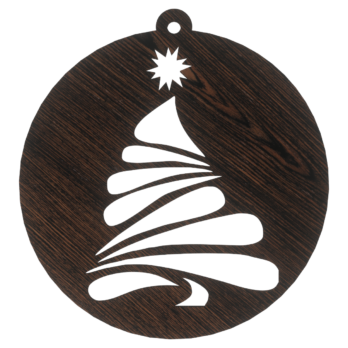 DĄB WENGE BOMBKA CHOINKA NA CHOINKĘ OZDOBY ŚWIĄTECZNE BOŻE NARODZENIE DECOR