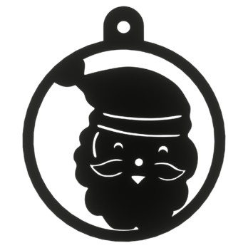 CZARNA BOMBKA MIKOŁAJ NA CHOINKĘ OZDOBY ŚWIĄTECZNE BOŻE NARODZENIE DECOR