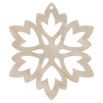 DREWNIANA BOMBKA ŚNIEŻYNKA KWIAT NA CHOINKĘ OZDOBY ŚWIĄTECZNE BOŻE NARODZENIE