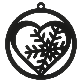 CZARNA BOMBKA ŚNIEŻYNKA SERCE NA CHOINKĘ OZDOBY ŚWIĄTECZNE BOŻE NARODZENIE DECOR