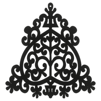 CZARNA BOMBKA CHOINKA AŻUROWA NA CHOINKĘ OZDOBY ŚWIĄTECZNE BOŻE NARODZENIE DECOR