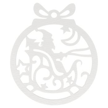 BIAŁA BOMBKA KOKARDKA SANIE NA CHOINKĘ OZDOBY ŚWIĄTECZNE DECOR