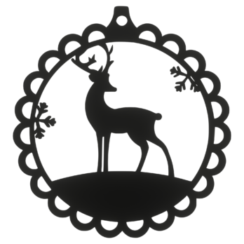 CZARNA BOMBKA JELEŃ NA CHOINKĘ OZDOBY ŚWIĄTECZNE BOŻE NARODZENIE DECOR