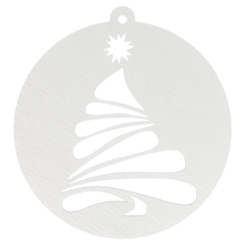 BIAŁA BOMBKA CHOINKA NA CHOINKĘ OZDOBY ŚWIĄTECZNE BOŻE NARODZENIE DECOR