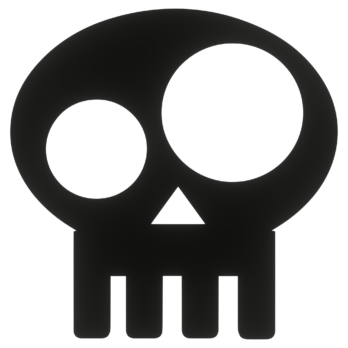 CZARNA CZASZKA HALLOWEEN OZDOBA ZAWIESZKA NA ŚCIANĘ DRZWI OKNO