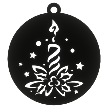 CZARNA BOMBKA ŚWIECZKA NA CHOINKĘ OZDOBY ŚWIĄTECZNE BOŻE NARODZENIE DECOR