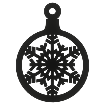 CZARNA BOMBKA ŚNIEŻYNKA NA CHOINKĘ OZDOBY ŚWIĄTECZNE BOŻE NARODZENIE DECOR