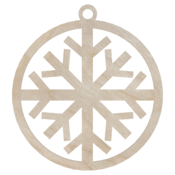 DREWNIANA BOMBKA ŚNIEŻYNKA NA CHOINKĘ OZDOBY ŚWIĄTECZNE BOŻE NARODZENIE DECOR