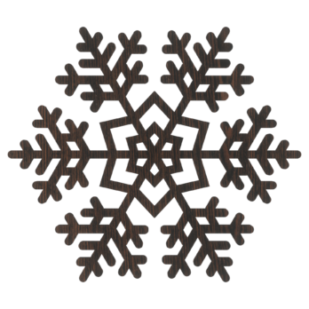 DĄB WENGE BOMBKA ŚNIEŻYNKA NA CHOINKĘ OZDOBY ŚWIĄTECZNE BOŻE NARODZENIE DECOR