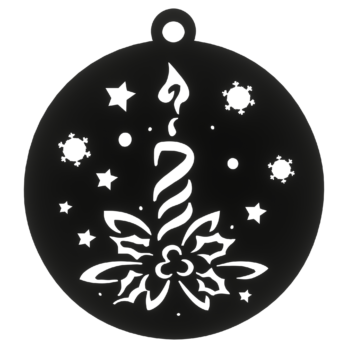 CZARNA BOMBKA ŚWIECA NA CHOINKĘ OZDOBY ŚWIĄTECZNE BOŻE NARODZENIE DECOR