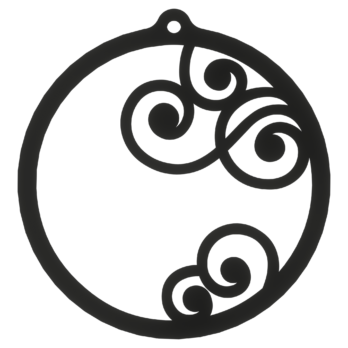 CZARNA BOMBKA AŻUROWA NA CHOINKĘ OZDOBY ŚWIĄTECZNE BOŻE NARODZENIE DECOR