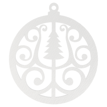 BIAŁA BOMBKA CHOINKA NA CHOINKĘ OZDOBY ŚWIĄTECZNE BOŻE NARODZENIE DECOR