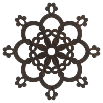 DĄB WENGE BOMBKA ŚNIEŻYNKA NA CHOINKĘ OZDOBY ŚWIĄTECZNE BOŻE NARODZENIE DECOR