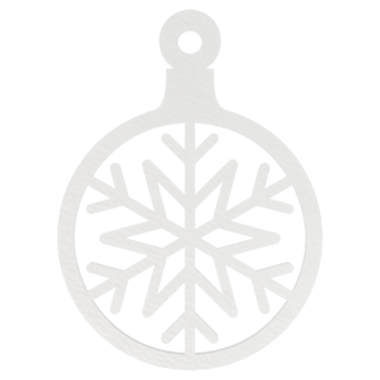 BIAŁA BOMBKA ŚNIEŻYNKA NA CHOINKĘ OZDOBY ŚWIĄTECZNE BOŻE NARODZENIE DECOR