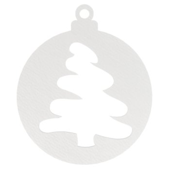 BIAŁA BOMBKA CHOINKA NA CHOINKĘ OZDOBY ŚWIĄTECZNE BOŻE NARODZENIE DECOR