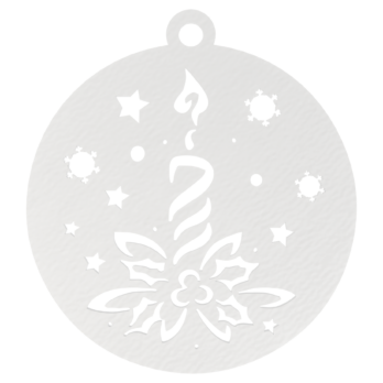 BIAŁA BOMBKA ŚWIECA NA CHOINKĘ OZDOBY ŚWIĄTECZNE BOŻE NARODZENIE DECOR