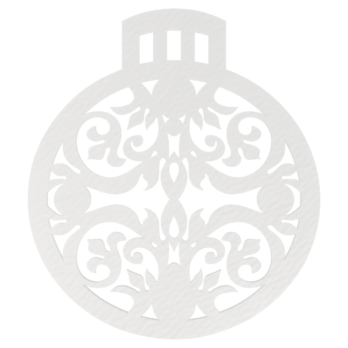 BIAŁA BOMBKA AŻUROWA NA CHOINKĘ OZDOBY ŚWIĄTECZNE BOŻE NARODZENIE DECOR