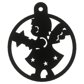 CZARNA BOMBKA ANIOŁEK ANIOŁ NA CHOINKĘ OZDOBY ŚWIĄTECZNE BOŻE NARODZENIE DECOR