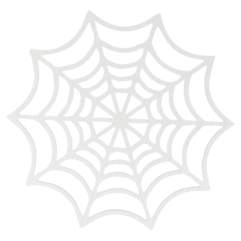 BIAŁA PAJĘCZYNA PODKŁADKA OZDOBA HALLOWEEN ZAWIESZKA NA ŚCIANĘ DRZWI OKNO