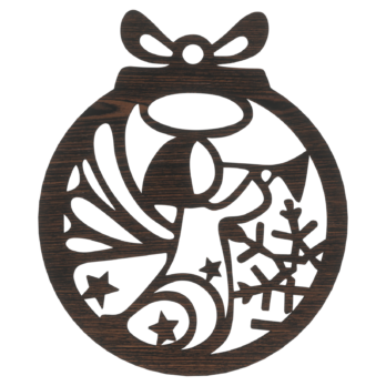 DĄB WENGE BOMBKA ANIOŁ ANIOŁEK NA CHOINKĘ OZDOBY ŚWIĄTECZNE BOŻE NARODZENIE DECOR