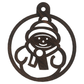 DĄB WENGE BOMBKA BAŁWANEK NA CHOINKĘ OZDOBY ŚWIĄTECZNE BOŻE NARODZENIE DECOR