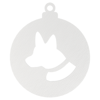 BIAŁA BOMBKA PIES PIESEK NA CHOINKĘ OZDOBY ŚWIĄTECZNE BOŻE NARODZENIE DECOR