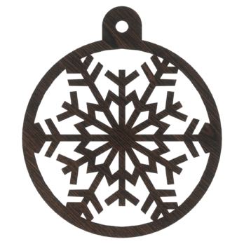 DĄB WENGE BOMBKA ŚNIEŻYNKA NA CHOINKĘ OZDOBY ŚWIĄTECZNE BOŻE NARODZENIE DECOR