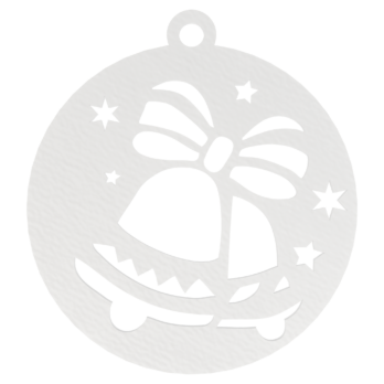 BIAŁA BOMBKA DZWONECZKI NA CHOINKĘ OZDOBY ŚWIĄTECZNE BOŻE NARODZENIE DECOR