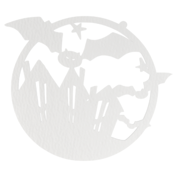 BIAŁA OBRĘCZ HALLOWEEN NIETOPERZ ZAWIESZKA NA ŚCIANĘ DRZWI OKNO