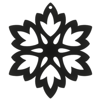 CZARNA BOMBKA ŚNIEŻYNKA KWIAT NA CHOINKĘ OZDOBY ŚWIĄTECZNE BOŻE NARODZENIE