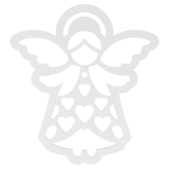 BIAŁY ANIOŁ W SERCA 20 CM ANIOŁEK OZDOBY ŚWIĄTECZNE BOŻE NARODZENIE OZDOBA DECOR